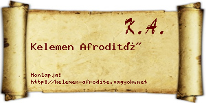 Kelemen Afrodité névjegykártya