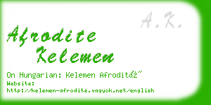 afrodite kelemen business card